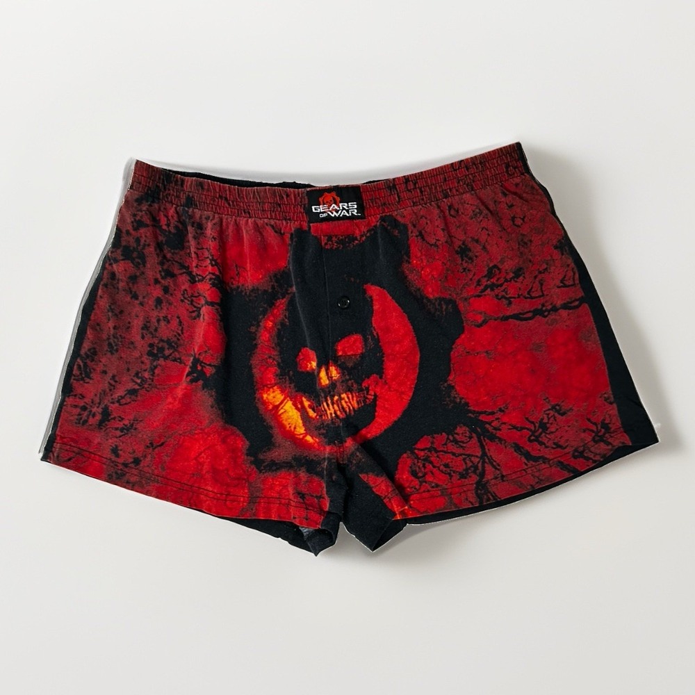 Vintage 2011 Xbox Gears Of War 3 Video Game Promo Lounge Shorts Boxers RARE M/L
